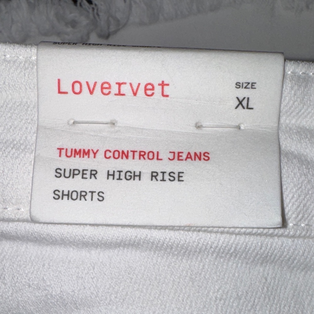 Lovervet Women's White Frayed Denim Shorts - Picture 5 of 8